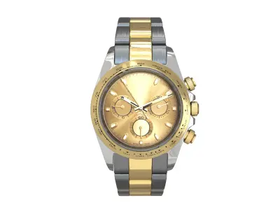 Rolex Cosmograph Daytona Oystersteel and Yellow Gold - Yellow Low-poly 3D model