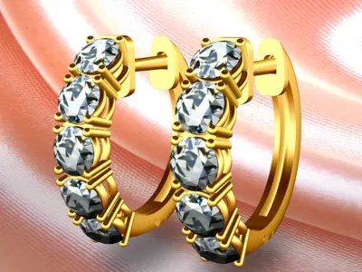 New model diamond earring 3D print model