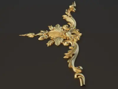 Decor vertical Low-poly 3D model