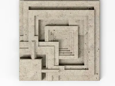 Frank Lloyd Wright Wall Tiles 3D Model Collection