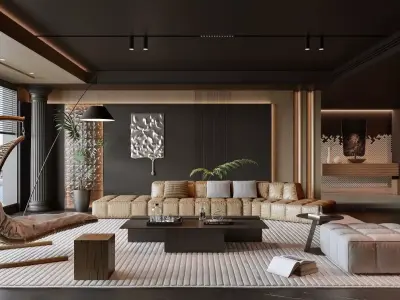 Light luxury sofa 19 3D model