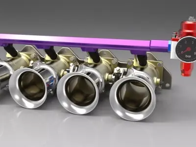 Individual throttle bodies 3D model