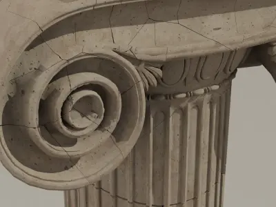 Ionic capital ruins 3D model