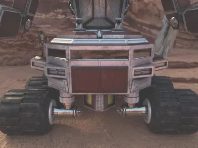 Scifi City Truck Robot Free low-poly 3D model