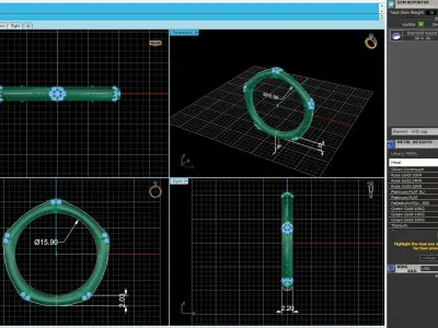 Women Fashion Ring R10 3D print model