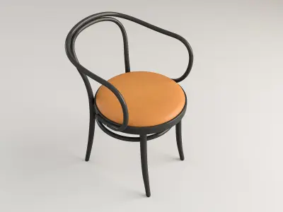 Chair Bentwood Black 3D model