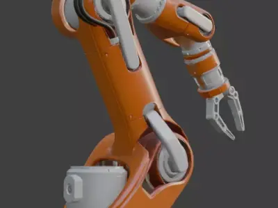 Industrial Robotic Arm 3D Model 3D model