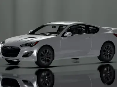 Hyundai Genesis - photorealistic car Low-poly 3D model