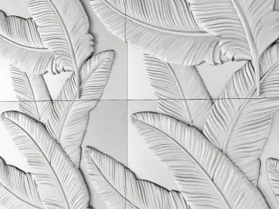 Panel wall feathers 3D model