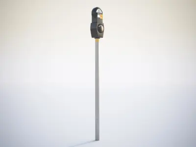 Basic parking meter 3D model