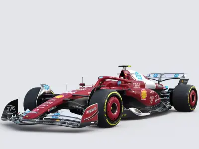 F1 Ferrari SF25 season 2025 Low-poly 3D model