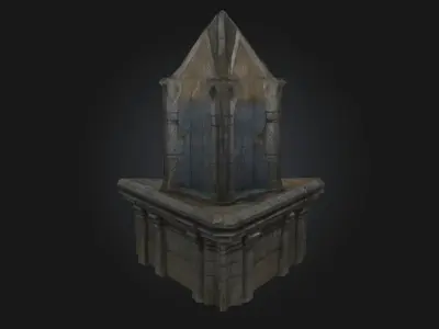 Stone Guardian Shrine  Ancient Watcher of Sacred Grounds 3D model