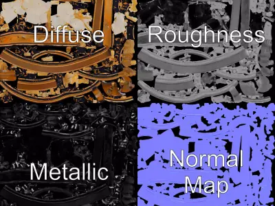 Mystic Brass Pendant model pack Low-poly 3D model