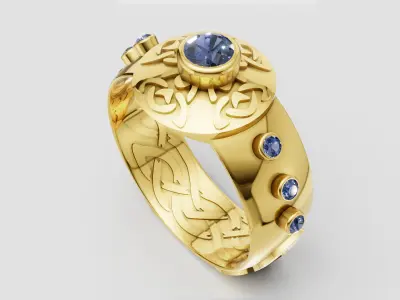 Luxury Ring GOLD  3D print model