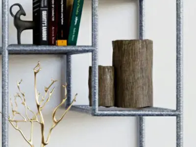 Set - 33 bookcases for living room 3D model