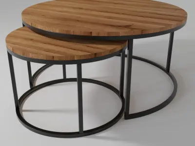 Round coffee tables 3D model