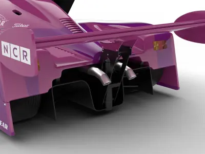 Jaguar XJR-9LM Le Mans Silk Cut Racing 1988 HQ 3d model 3D model