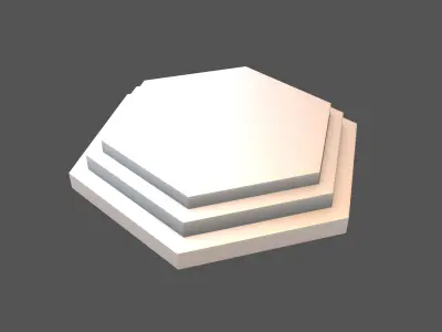 Podium Stage v3 004 Low-poly 3D model