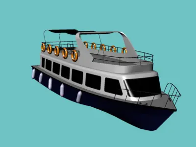 Passenger-trip ship 3D model