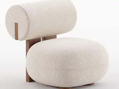 Hippo Lounge Armchair 3D model