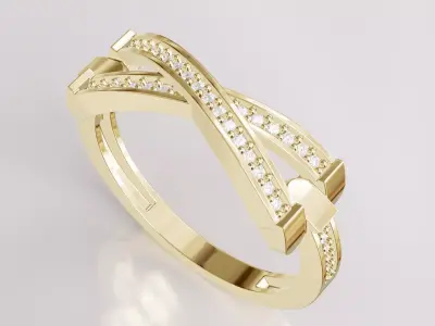 Jewelry Diamond Ring Model RG52 Free 3D print model
