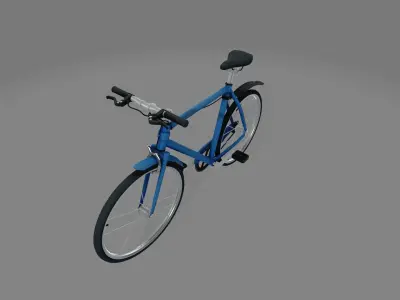blue bicycle 3D model