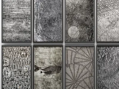 Collection of paintings for walls 10 3D model