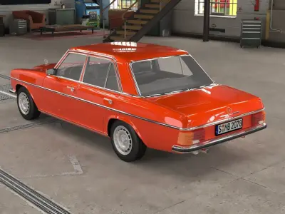 1968-1975 model Mercedes Benz W115 sedan car  3D model
