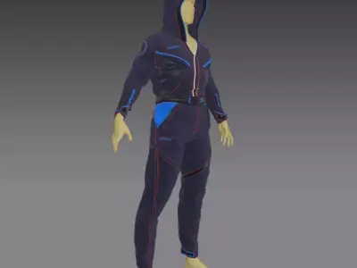 outfit- scifi Low-poly 3D model