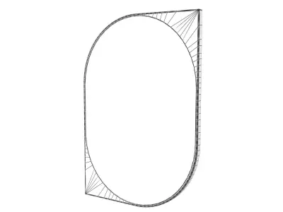 Cat Eye Wall Mirror 3D model