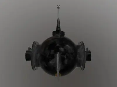 BattleBot Balck 2 Free low-poly 3D model