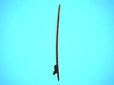 SURF BOARD 10 CARTOON STYLIZED Low-poly 3D model