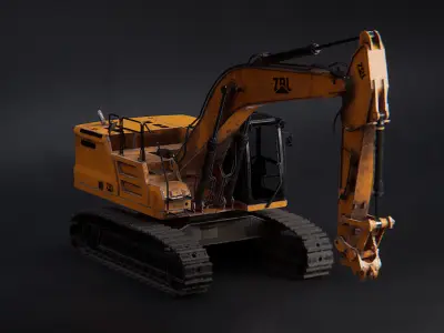 ZBL Exacavator v2 - Unreal Engine Project Low-poly 3D model