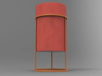 Bihu Pouf Low-poly 3D model