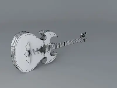 Pitchfork guitar Free 3D model