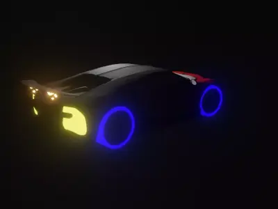 sports car bugatti 3D model