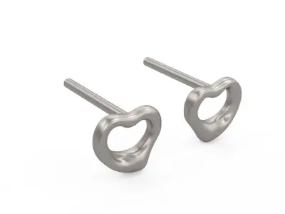 Model 1107  Tiffany Open Heart Earring 3D print model