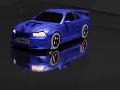 Low Poly Car Model Low-poly 3D model