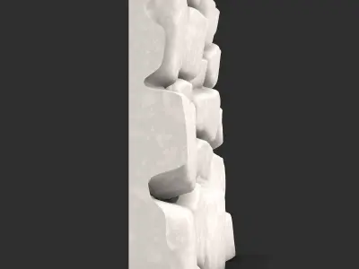 Crude Basalt Wall Geometry 3D print model
