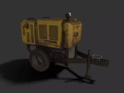Diesel Generator Games Ready Free low-poly 3D model