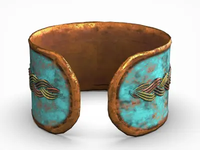 Gold jewelry Low-poly 3D model