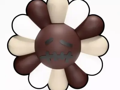 Travis Scott x Takashi Murakami Flower toy 3D print model