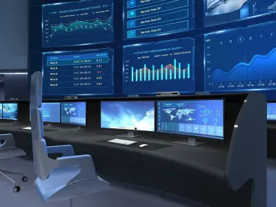 Control Room Monitoring room command center 3D model