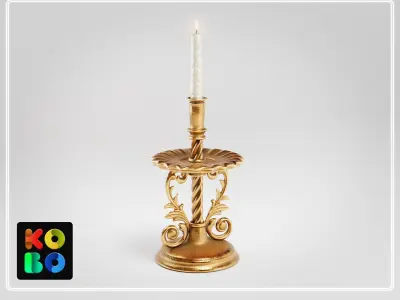 8 Ornamental Candlesticks 4K 3D Model Collection