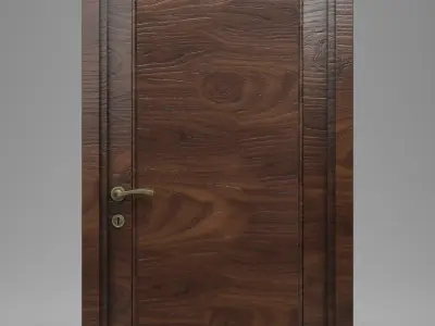 Wooden Door 4K Texture 3D model