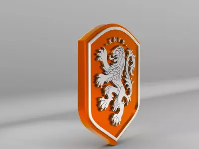 Netherlands National Soccer Team Logo 3D model