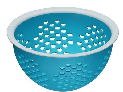 Plastic Vegetable Colander 3D model