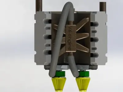 V6 engine 3D model buy