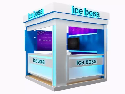 Booth Exhibition Stand a408b 3D model