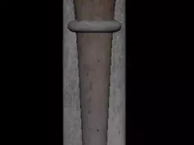 Stone Torch Free low-poly 3D model